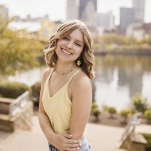 Ava Rhoads, Saint Francis University Honors Student, smiling profile photo 